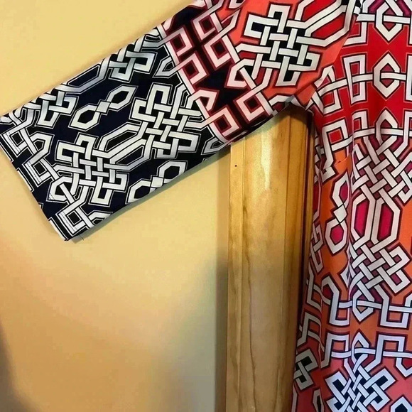 Women’s 3/4 Sleeve Dress Geometric‎ Size Large - Picture 4 of 9